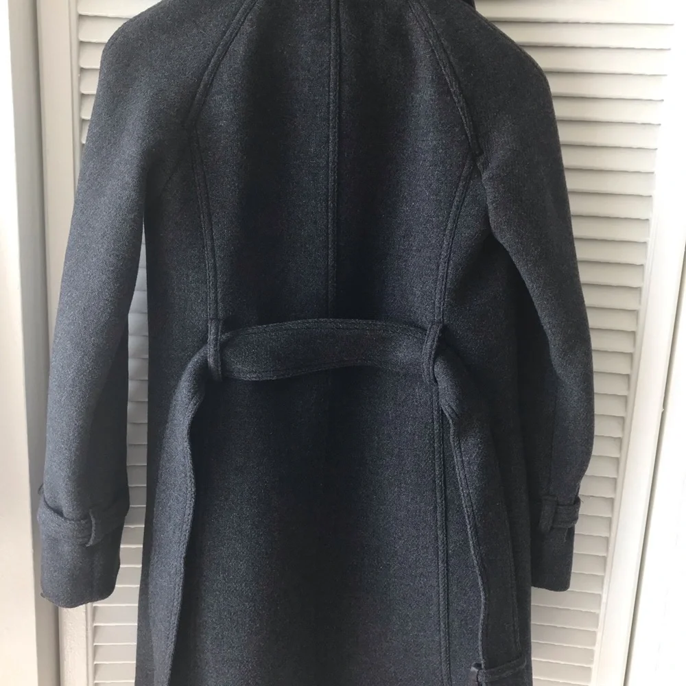J. Crew Wool-Blend Stadium Cloth Double-Breasted Mid-length Coat - Sz 00